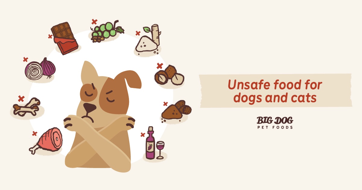 Unsafe food for dogs and cats Guides Big Dog Pet Foods